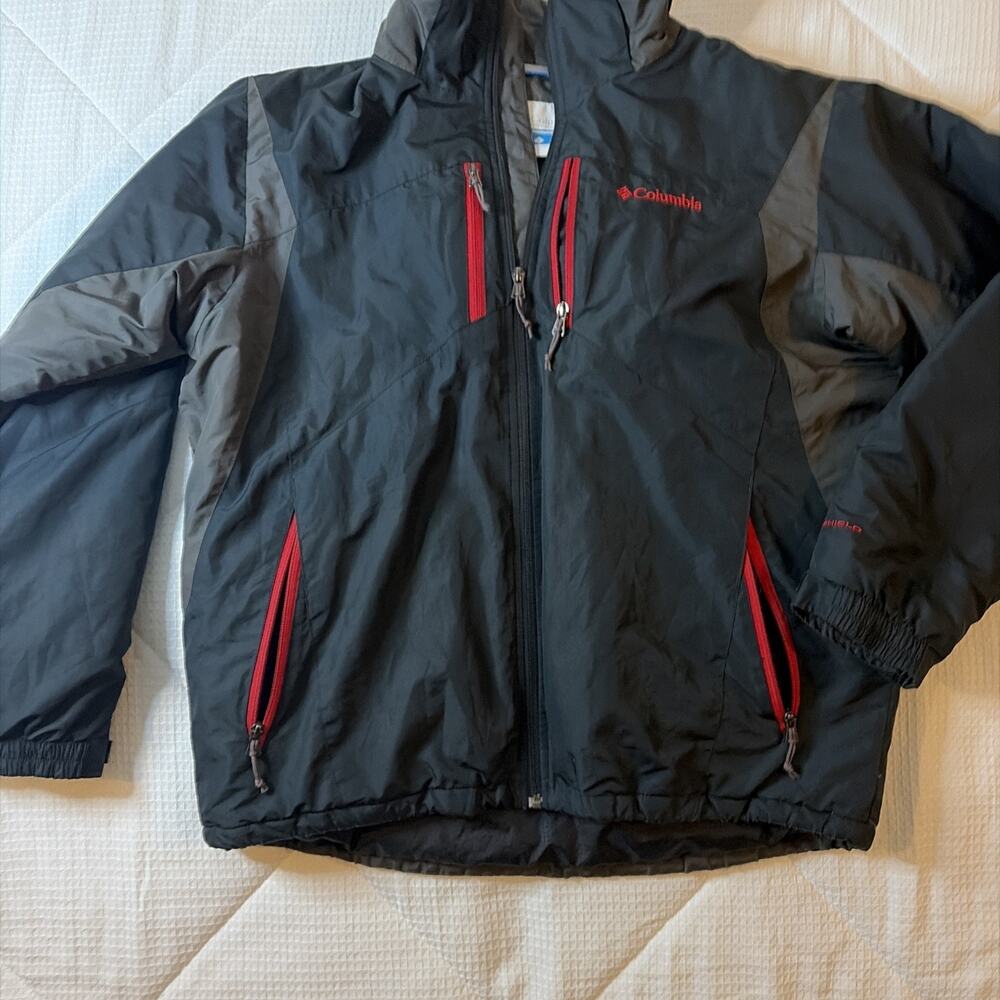 Columbus Sportswear Omni Heat Thermal Insulated Workwear Jacket L Men Blk Gray
